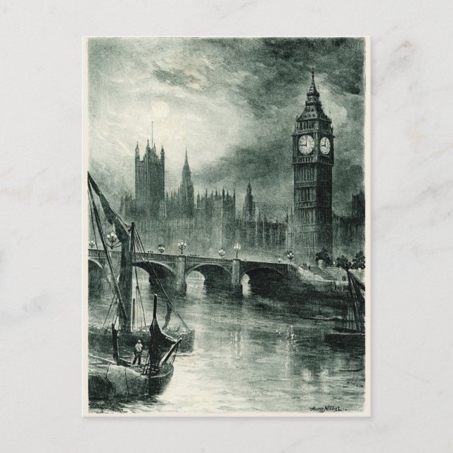 Houses of Parliament, London Postcard (Front)