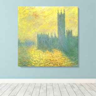 Houses of Parliament, Stormy Sky by Claude Monet Canvas Print