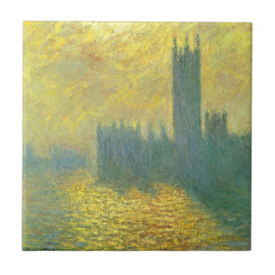 Houses of Parliament, Stormy Sky by Claude Monet Tile