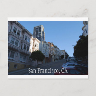 Houses on a street in San Francisco, California Postcard