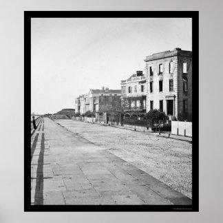Houses on the Battery in Charleston, SC 1865 Poster