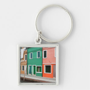 Houses on the waterfront keychain