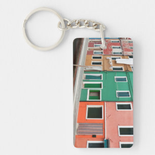 Houses on the waterfront keychain