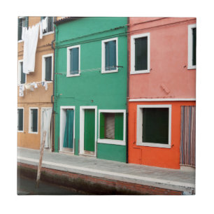 Houses on the waterfront tile