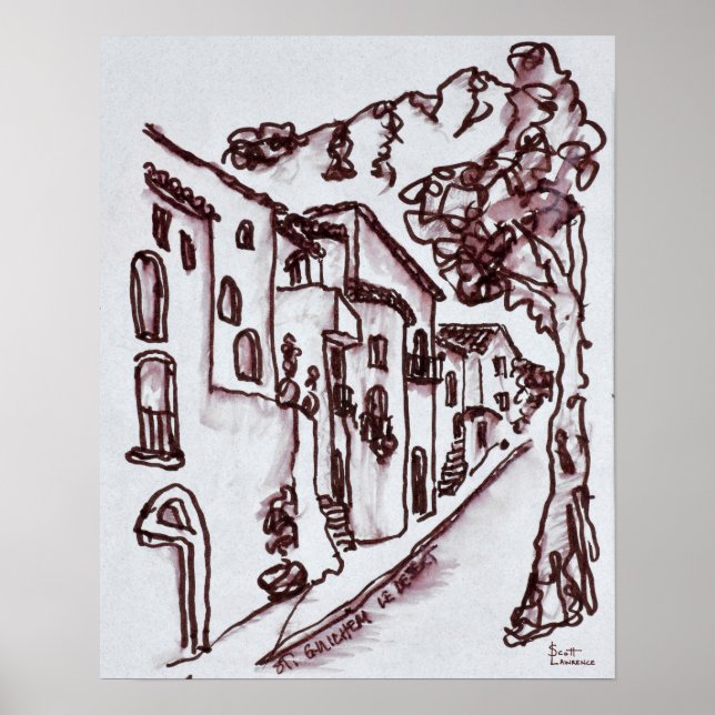 Houses | Saint-Guilhem-Le-Desert Poster (Front)
