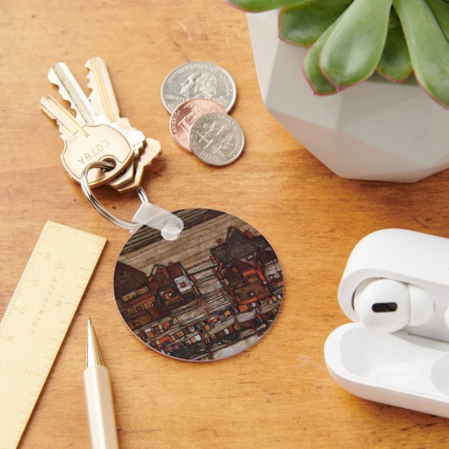 Houses with Laundry (Seeburg II) by Egon Schiele Keychain (Desk)