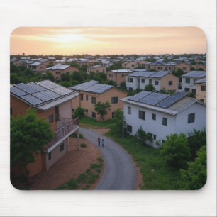 Houses with Solar Panels Mouse Pad