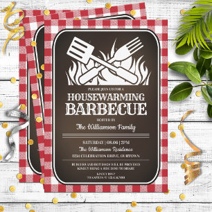 Housewarming Back Yard Barbecue Party Invitation