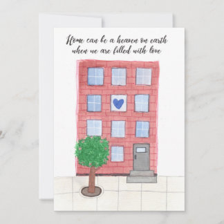Housewarming Card "Home Can be a Heaven on Earth"