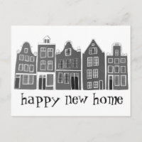 Housewarming Cute Houses Amsterdam Travel B&W