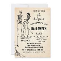 Housewarming Family Halloween Party Skeletons