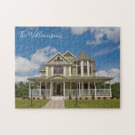 Housewarming Gift Custom New House Photo Family Jigsaw Puzzle<br><div class="desc">Personalize a unique housewarming gift for a family by putting their house photograph on a custom new home puzzle. Customize with your last name and real estate photograph.</div>