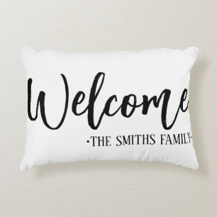 Housewarming Gift / Family Name custom / Personal Accent Pillow