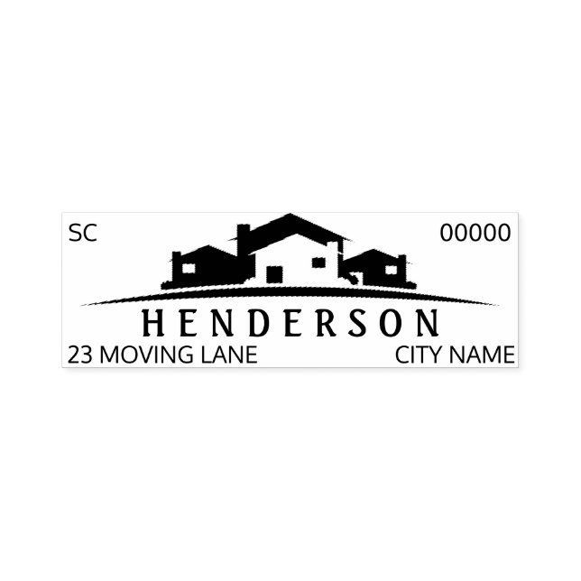Housewarming Gift Rubber Stamp - Personalized (Design)