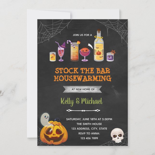 Housewarming halloween invitation (Front)