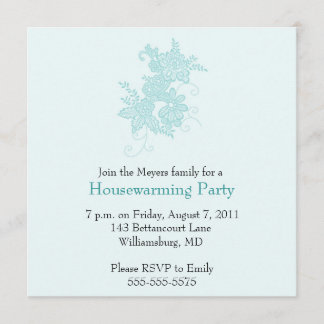 Housewarming Invitation - blue