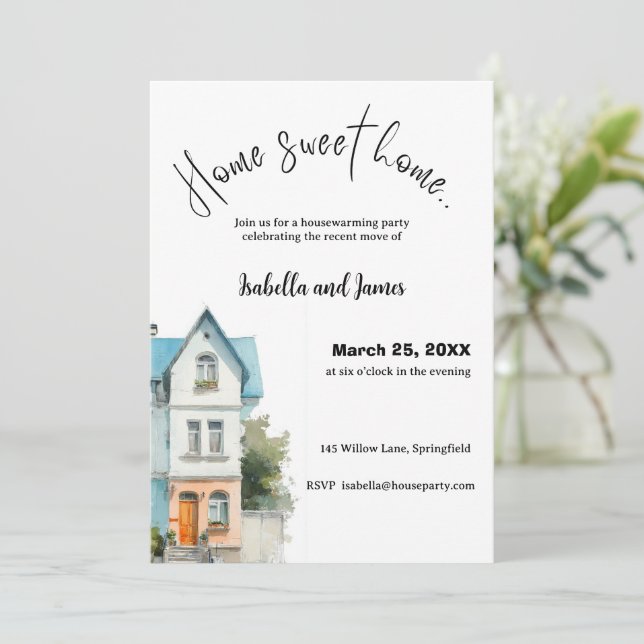 Housewarming Invitation • Home Sweet Home (Standing Front)