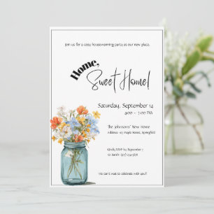 Housewarming Invitation • Home Sweet Home Floral