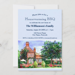Housewarming New Home Manor House York England Invitation