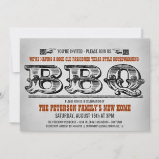 Housewarming Party Barbeque Invitations