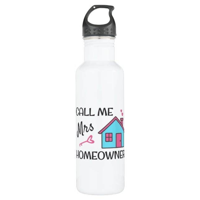 Housewarming party Call me Mrs Homeowner 710 Ml Water Bottle (Front)