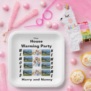 Housewarming Party custom 11 Photo Collage  Paper Plate