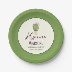 Housewarming Party Elegant Chic French Lavender Paper Plate