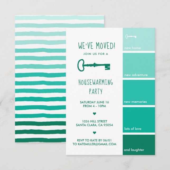 Housewarming Party Invitation | Paint Swatch (Front/Back)