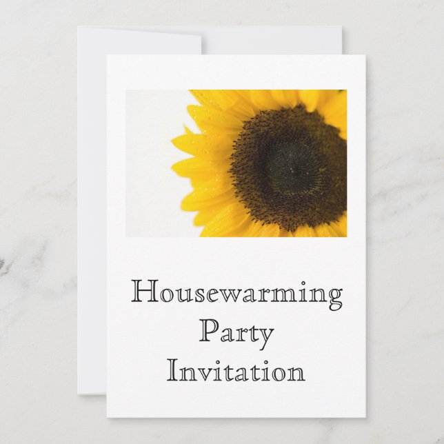 Housewarming Party Invitation sunflower (Front)
