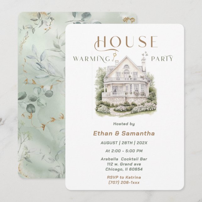 Housewarming Party Invitation Template (Front/Back)