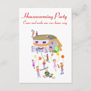 Housewarming Party Invitations House in a scarf.