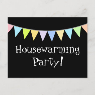 Housewarming party postcards for new home
