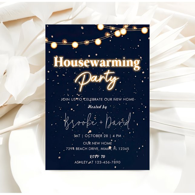Housewarming Party Vintage Black and White Invitation (Creator Uploaded)