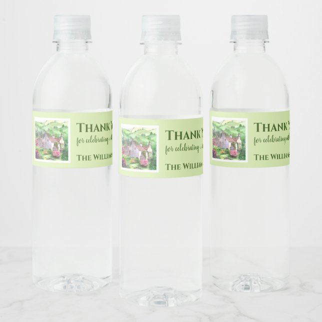 Housewarming Rydal Mount William Wordsworth House Water Bottle Label (Bottles)