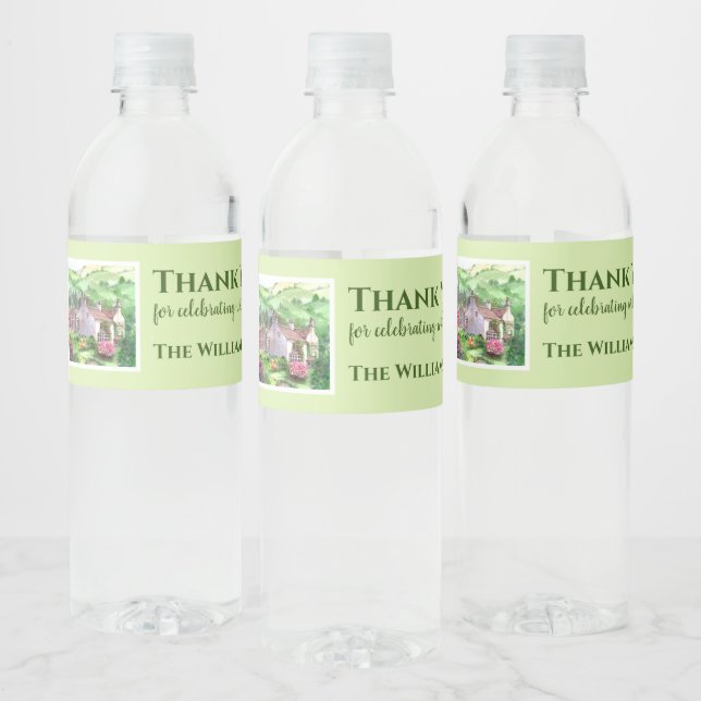 Housewarming Rydal Mount William Wordsworth House Water Bottle Label (Bottles)