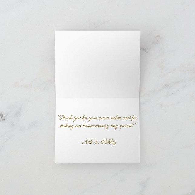 Housewarming Thank You Note Card (Inside)