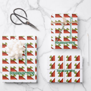 Housewarming wrapping paper sheet