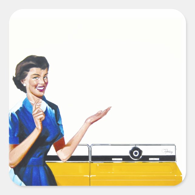 Housewife and New Washer Square Sticker (Front)