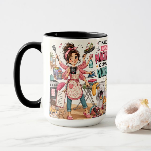 housewife Gift Mug, Mug (With Donut)