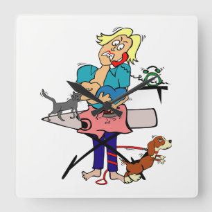 Housewife Square Wall Clock