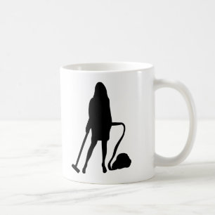 housewife - vacuum cleaner - cleaning coffee mug
