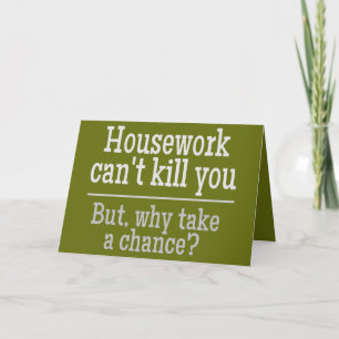 HOUSEWORK custom greeting card