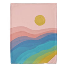 Art Abstrait rose Bleu Jaune Artsy Créatif