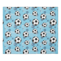 Balle de football et Motif bleu objectif