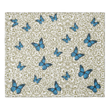 Blue butterfly gold garden