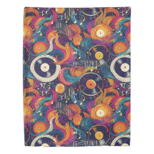 Couvre-couette avec motif musical