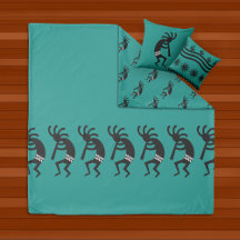 Design Turquoise Sud-Ouest Et Noir Kokopelli