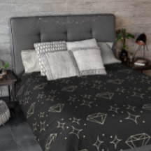 Diamant noir et crème moderne et Motif étoilé