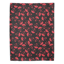 Motif de répétition rouge et noir | Motif crâne