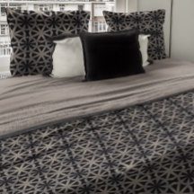 Noir et Brown Art Déco Etoile géométrique Motif